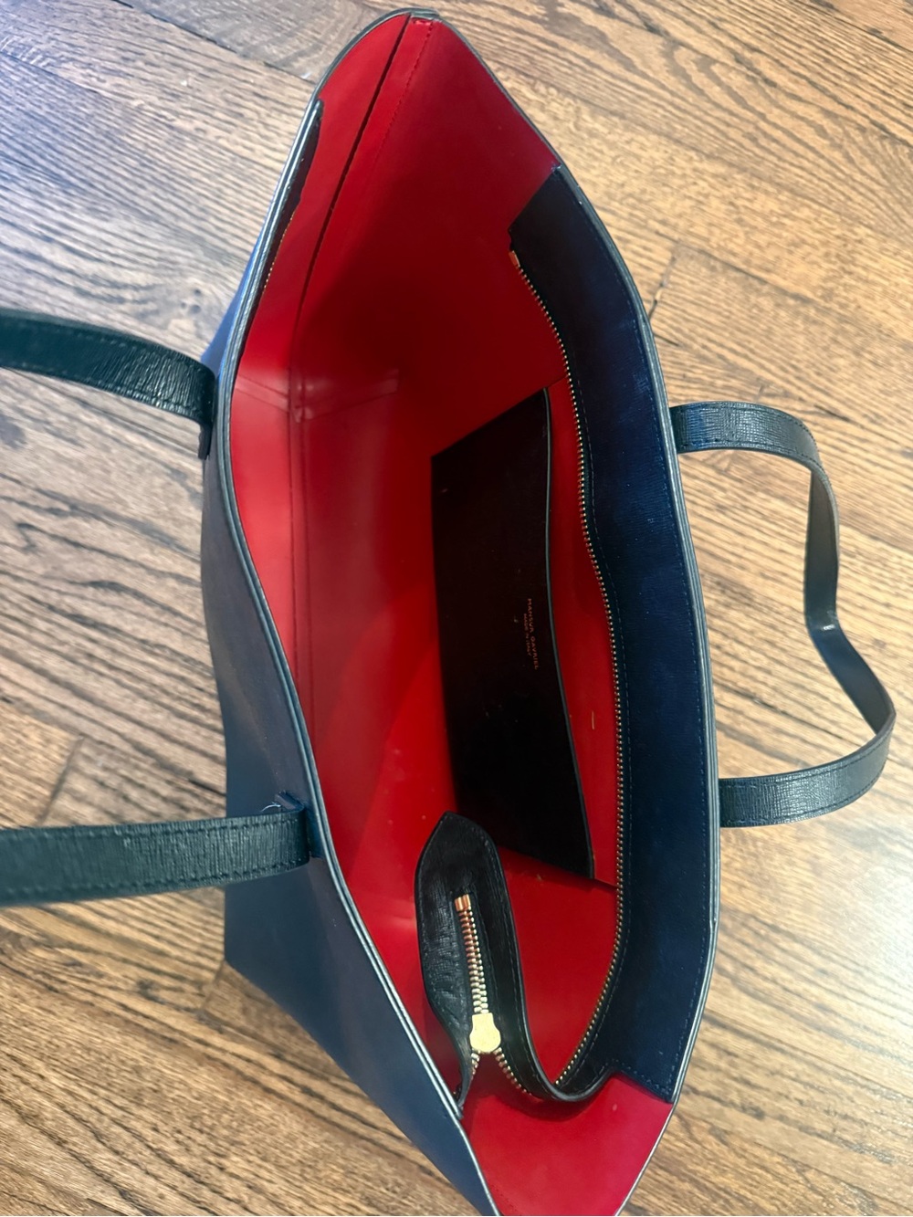 Mansur Gavriel Black Leather Tote Bag - Picture 2 of 8